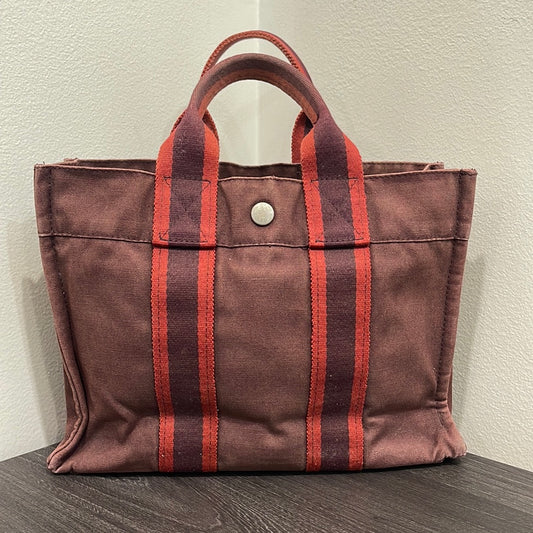 SOLD! Hermès Toile Fourre-Tout PM Tote