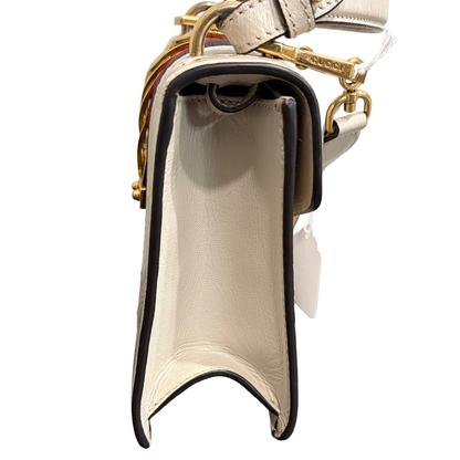 #3221 GUCCI Limited Edition Gold Stars Sylvie Mini Top Handle & Crossbody Bag