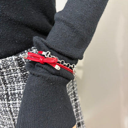 8906 DIOR Set of 2 Choker Necklaces/Double Wrap Bracelets