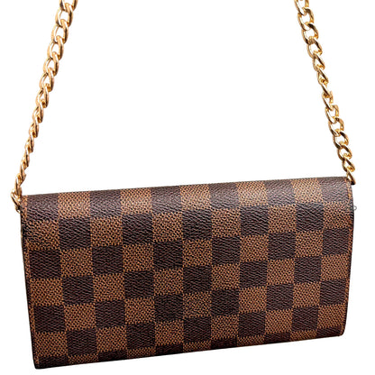 8855 LOUIS VUITTON Damier Ebene Sarah Wallet