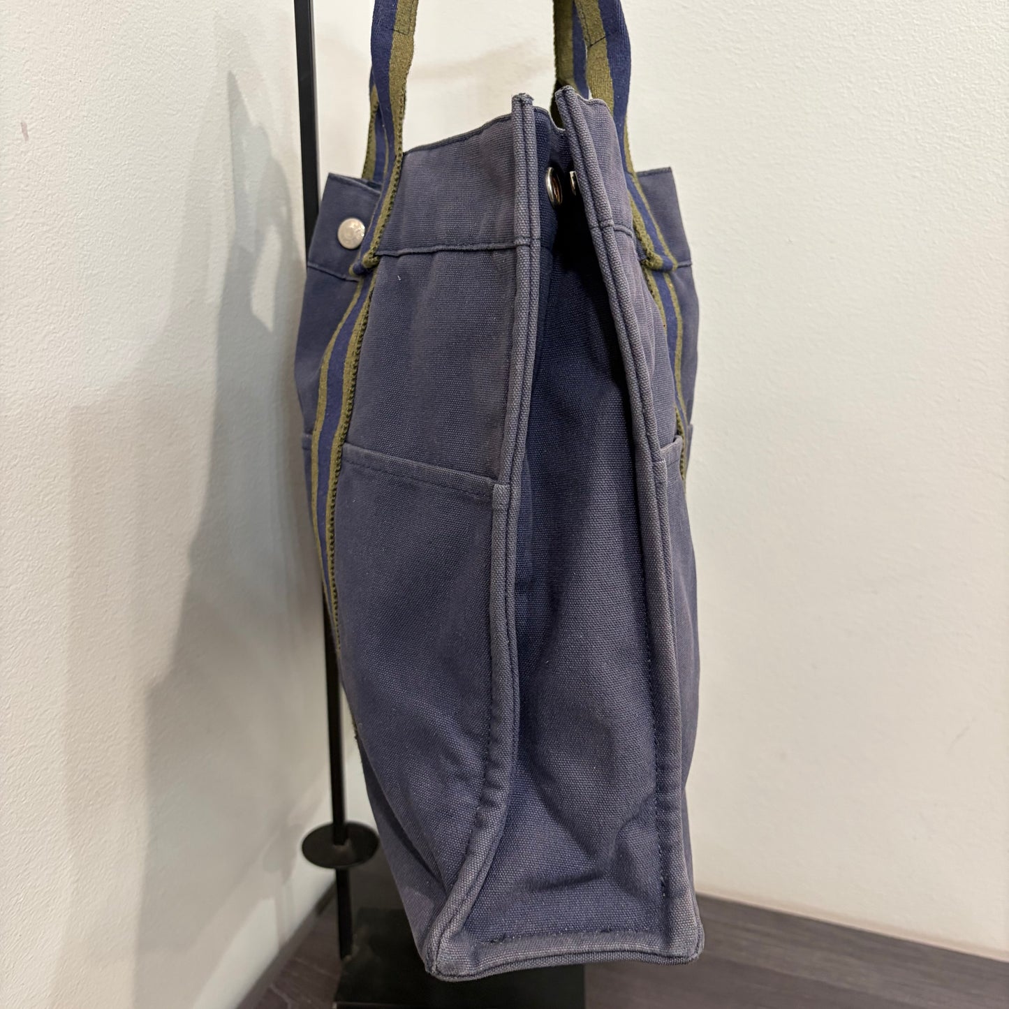 #3223 HERMES Blue Ligne Tote
