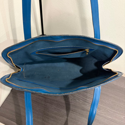 #8276 LOUIS VUITTON Blue Epi Lussac GM