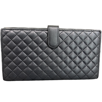 #3229 CHANEL Timeless Medallion Coco Mark Logo Lambskin Micro Quilt Wallet