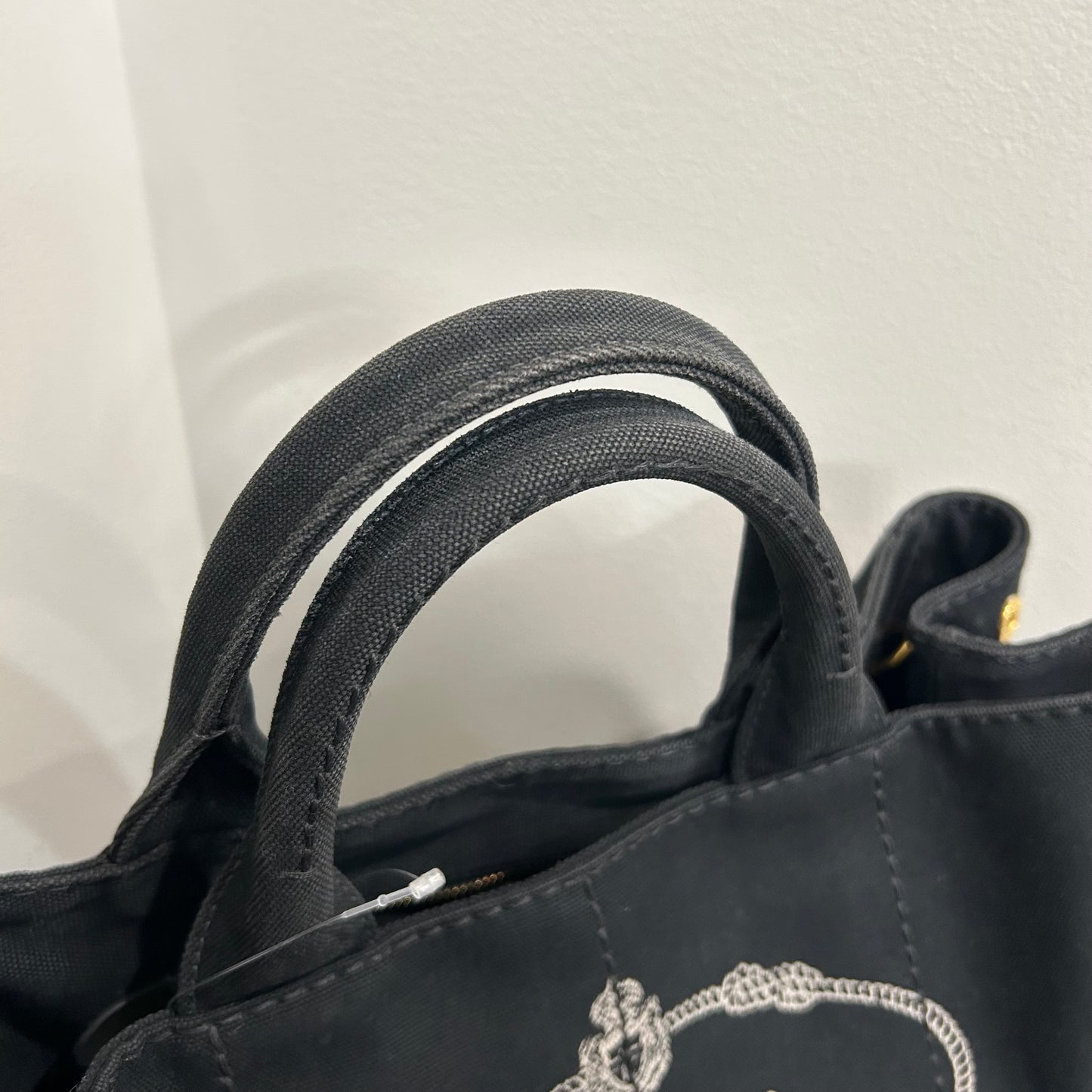 CLEARANCE #840 PRADA Canapa Large Tote (Black)