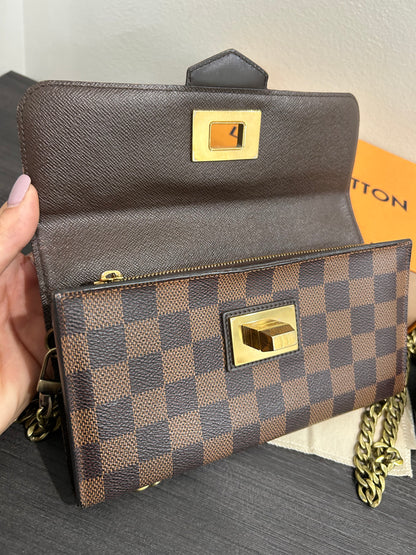 SOLD! Louis Vuitton Damier Wallet on Chain