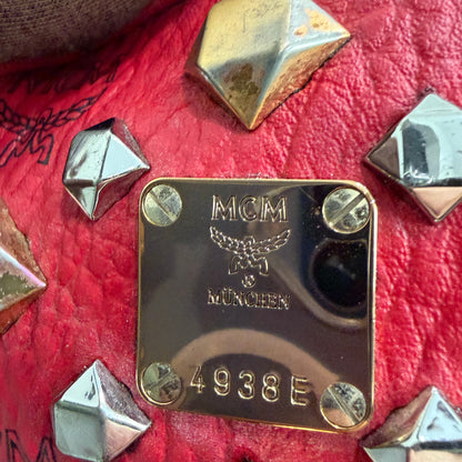 #9105 MCM Red Hermosa Backpack MSRP $1280