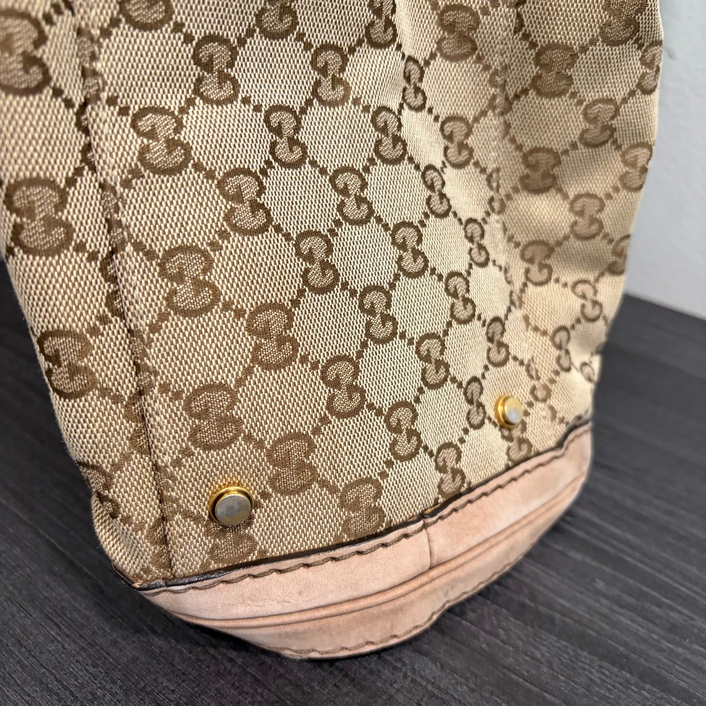 #8230 GUCCI GG Canvas Top Handle Large Bag