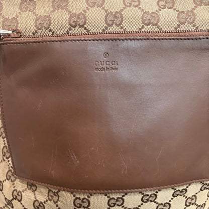 #3222 GUCCI Brown Canvas Large Tote