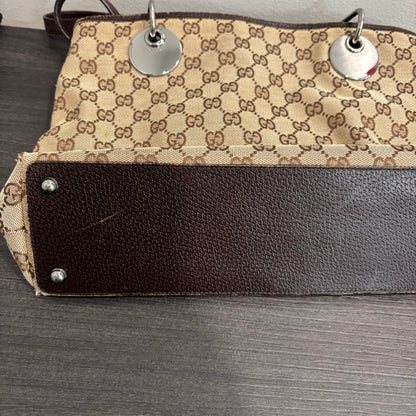 8871 GUCCI Brown Canvas Eclipse Tote