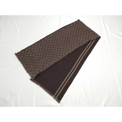 #104 GUCCI Brown Wool Scarf