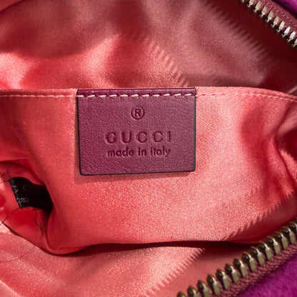 8893 GUCCI Purple GG Marmont Belt Bag Matelasse Velvet MSRP $980
