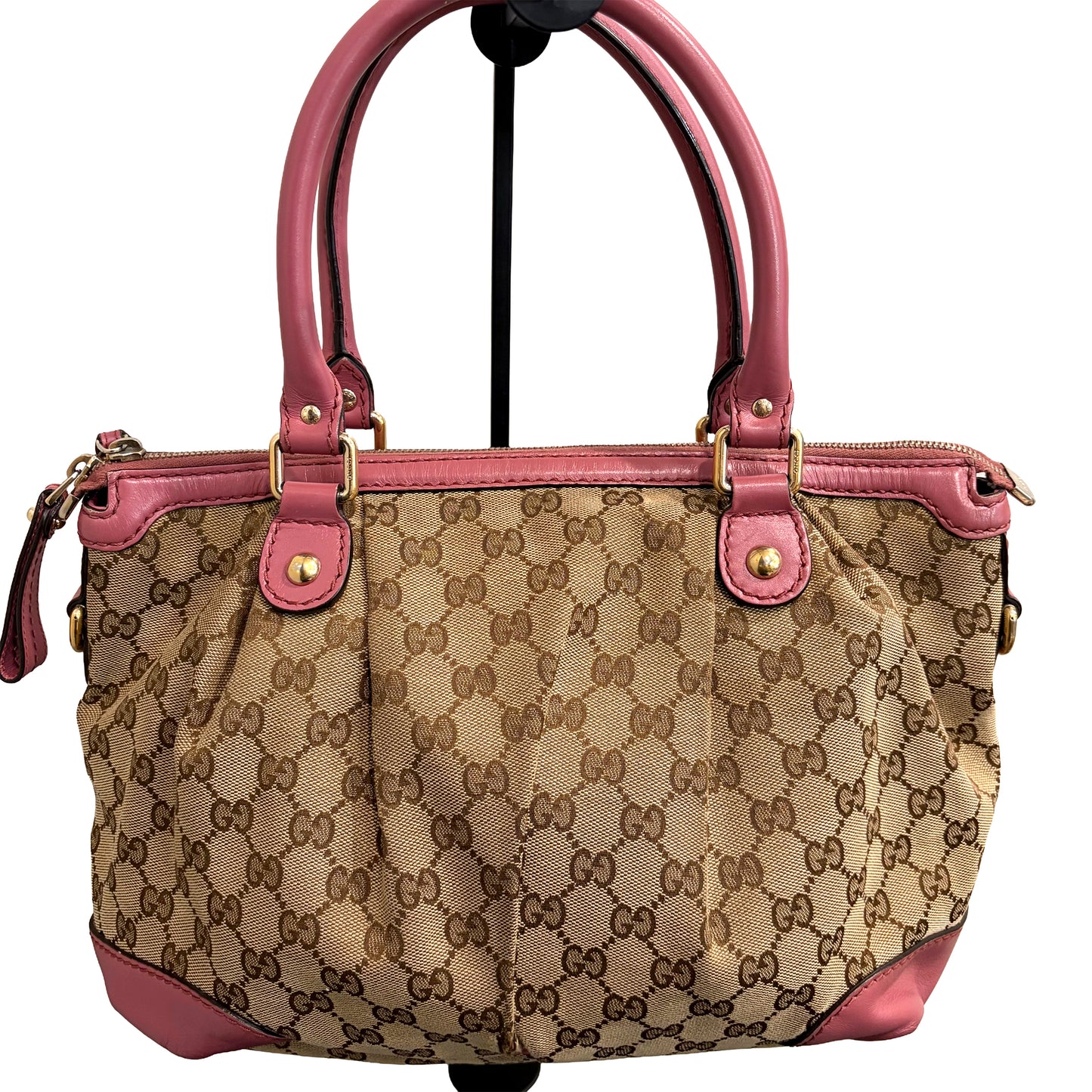 #9108 GUCCI Beige Canvas Sukey Bag