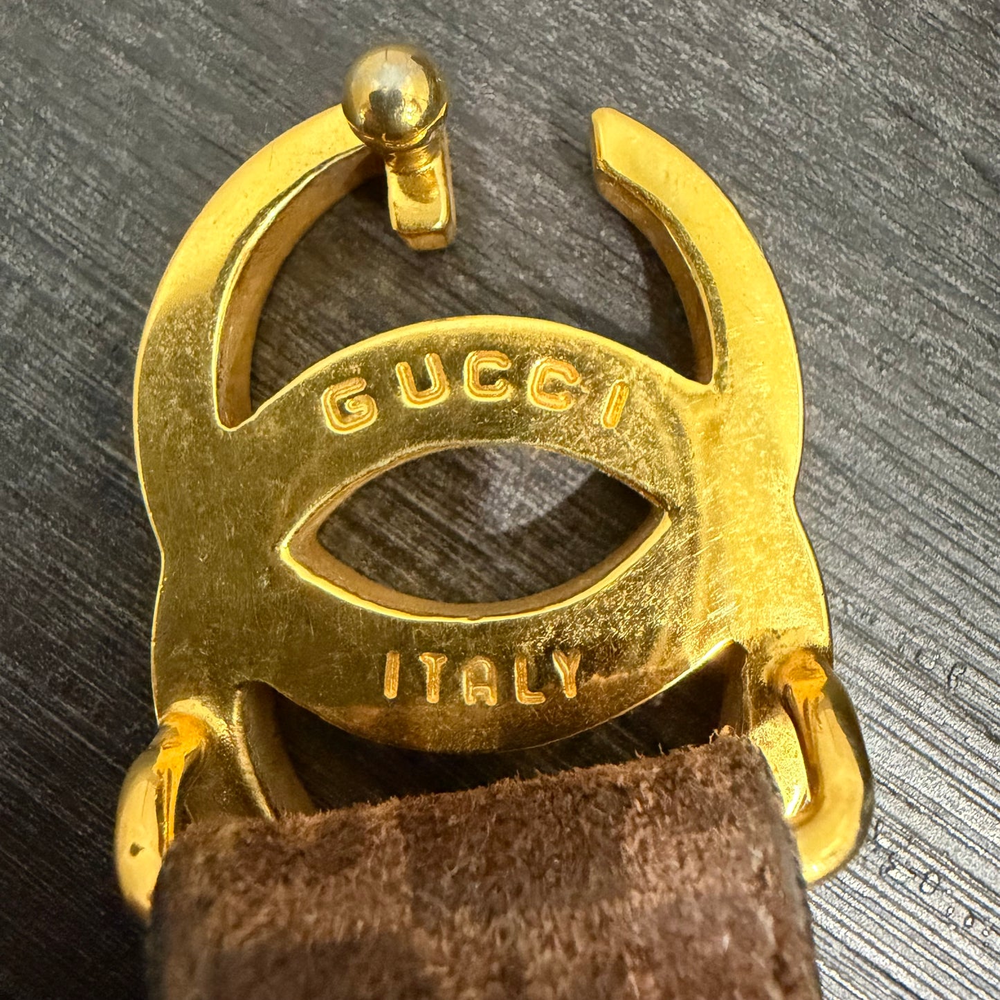 #3232 GUCCI GG Suede Brown Belt
