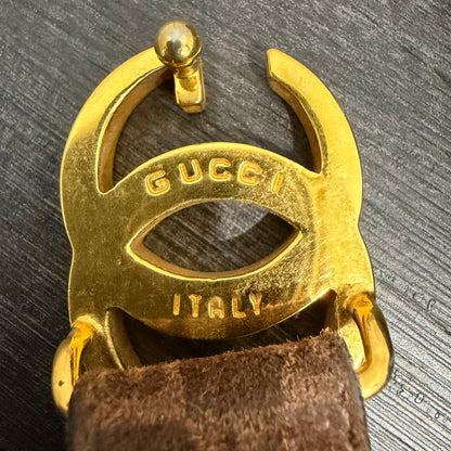 #3232 GUCCI GG Suede Brown Belt