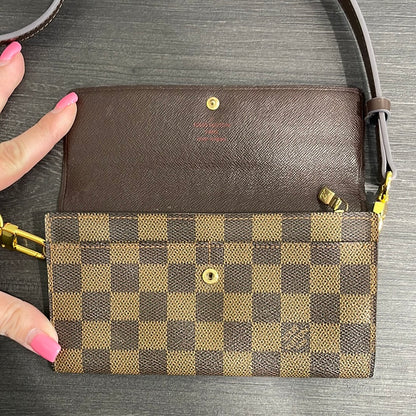 SOLD! Louis Vuitton Damier Wallet with Strap