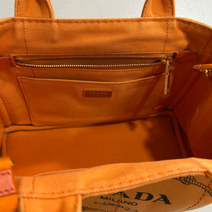 CLEARANCE #837 PRADA Canapa Tote (Orange)