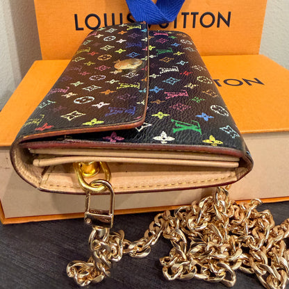 #1101-16 LOUIS VUITTON x MURAKAMI Sarah Wallet with Removable Chain