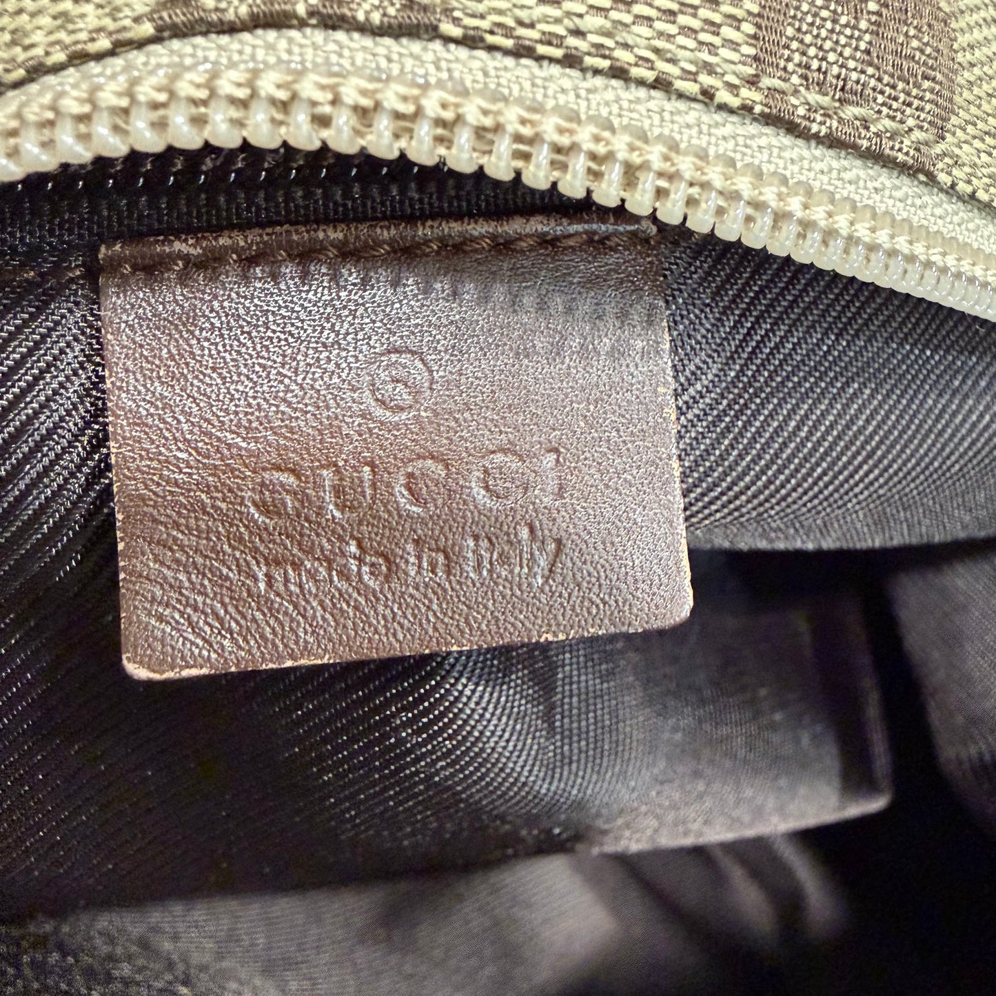 #3222 GUCCI Brown Canvas Large Tote