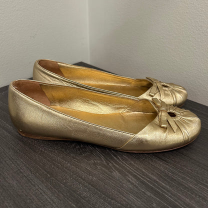 CLEARANCE Prada Metallic Flats size 35