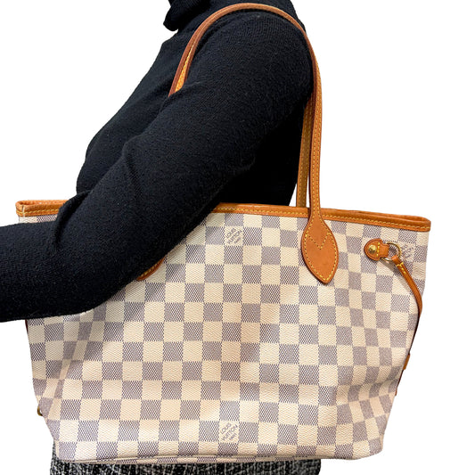 #8239 LOUIS VUITTON Damier Azur Neverfull PM