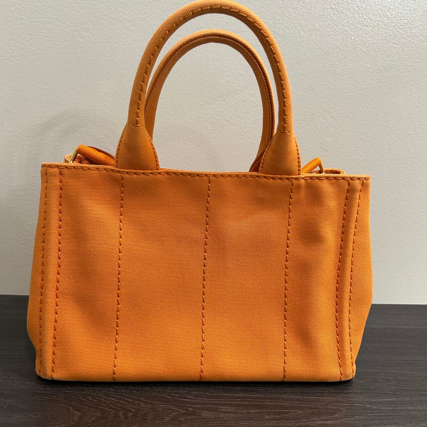 CLEARANCE #837 PRADA Canapa Tote (Orange)