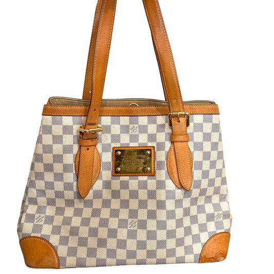 #8215 LOUIS VUITTON Damier Azul Hampstead MM