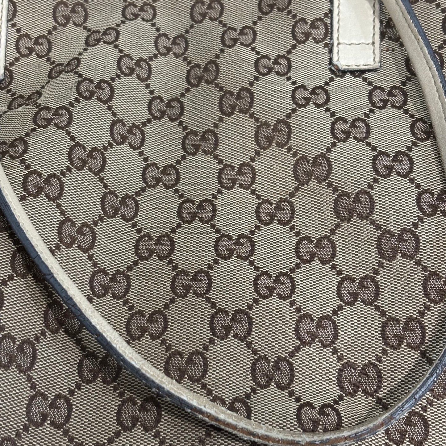 8879 GUCCI Brown Canvas Tote