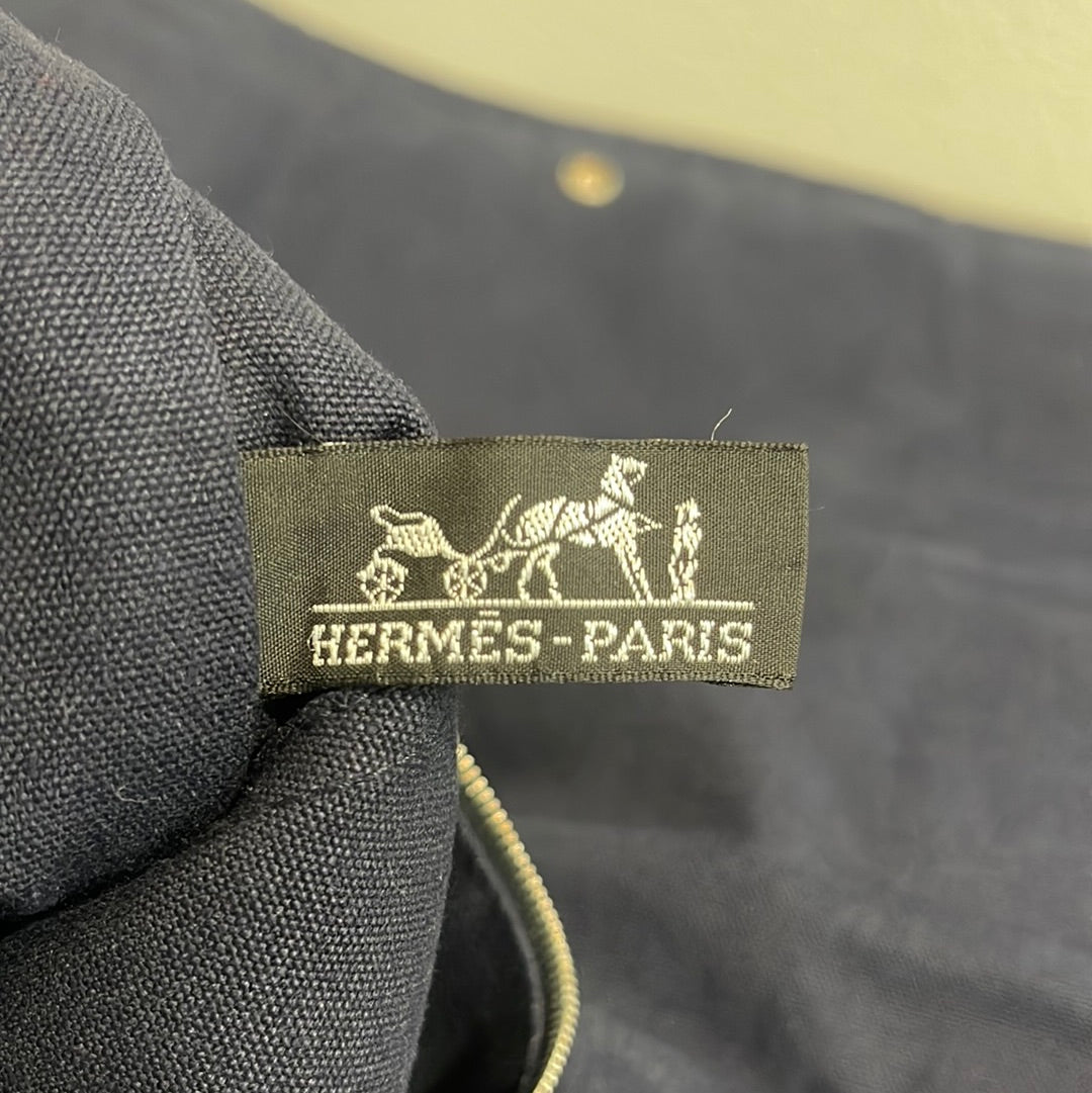 SOLD! Hermès Fool Toe Basas MM Canvas Shoulder Bag