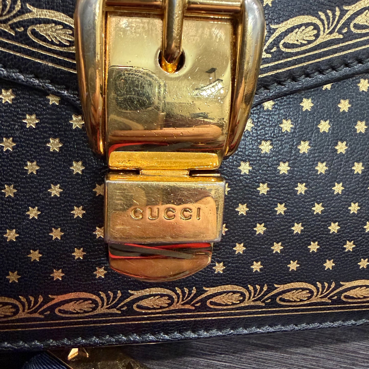 8892 GUCCI Black Printed Sylvie