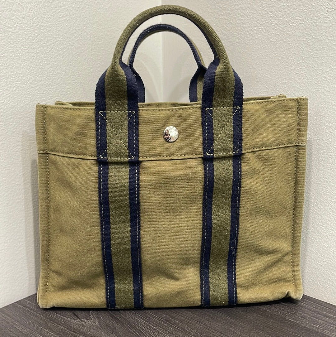 SOLD! Hermès Toile Fourre-Tout PM Tote