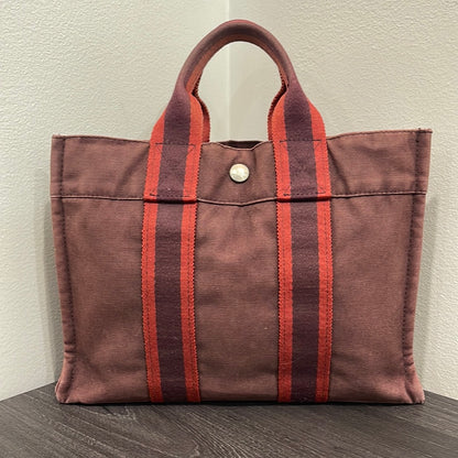 SOLD! Hermès Toile Fourre-Tout PM Tote