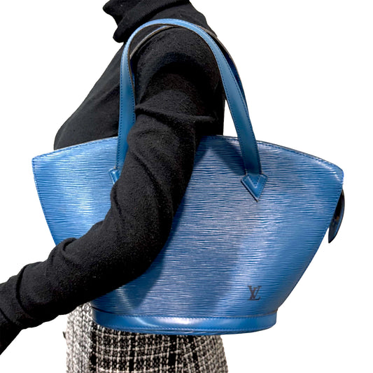 #9118 LOUIS VUITTON Blue Epi Saint Jacques PM