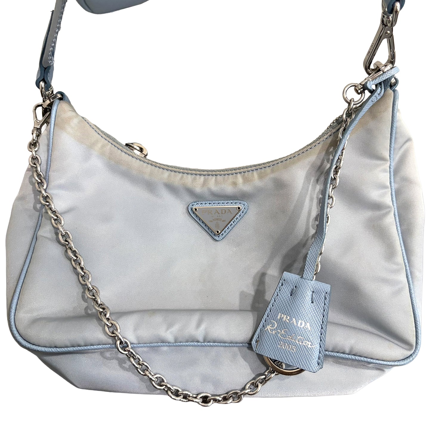 8862 PRADA Blue Nylon Reissue Crossbody MSRP $2,200