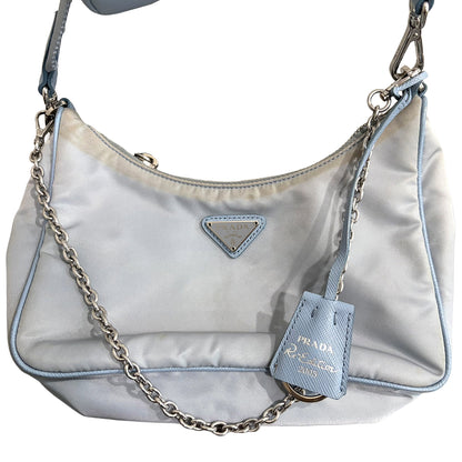 8862 PRADA Blue Nylon Reissue Crossbody MSRP $2,200