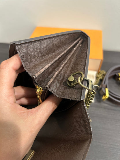 SOLD! Louis Vuitton Damier Wallet on Chain