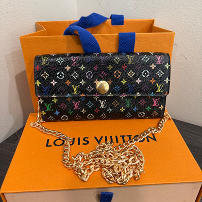 #1101-16 LOUIS VUITTON x MURAKAMI Sarah Wallet with Removable Chain