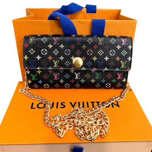#1101-16 LOUIS VUITTON x MURAKAMI Sarah Wallet with Removable Chain