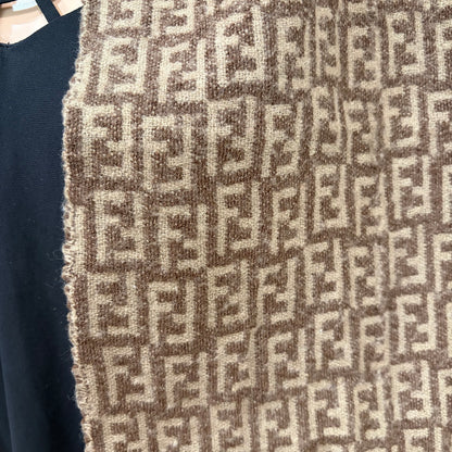 FENDI Zucca Brown Wool Scarf(Oct 31)