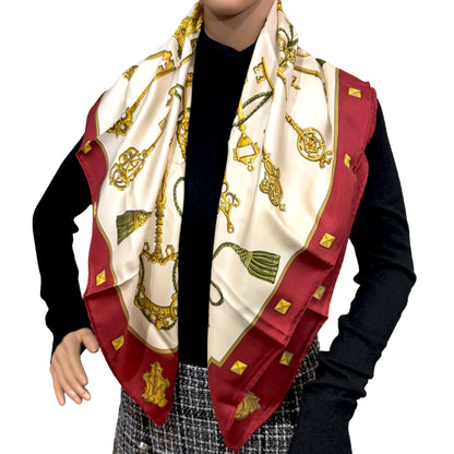 #8273 HERMES 90cm Silk Scarf