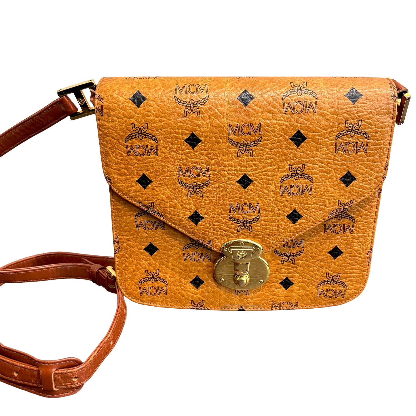 8868 MCM Cognac Visetos Crossbody