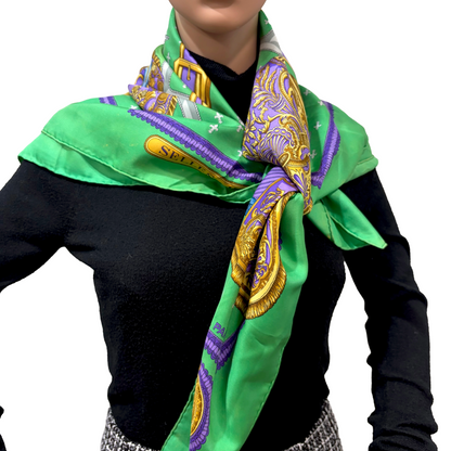 #8235 HERMES 90cm Silk Scarf