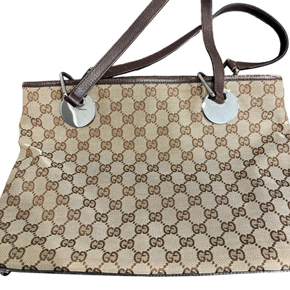 8871 GUCCI Brown Canvas Eclipse Tote