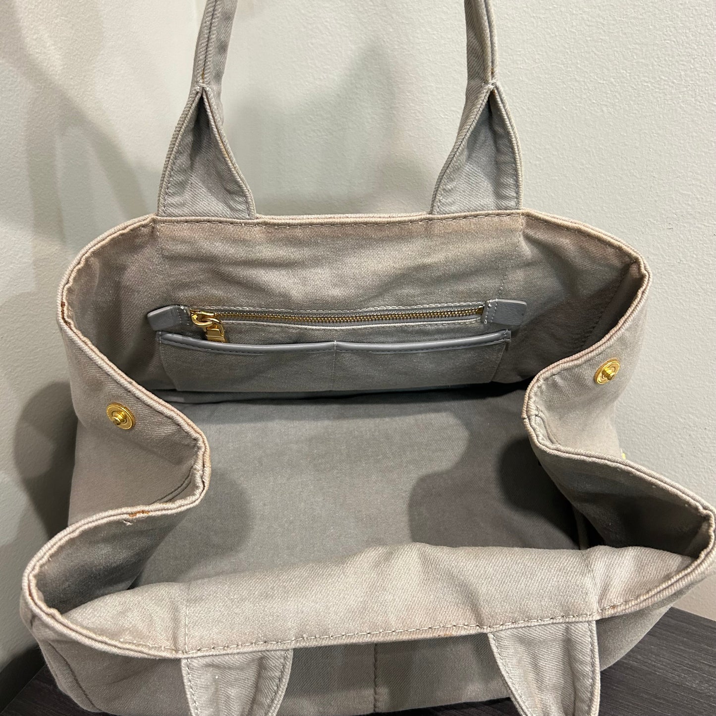 CLEARANCE #817 PRADA Canapa Tote Medium - Grey
