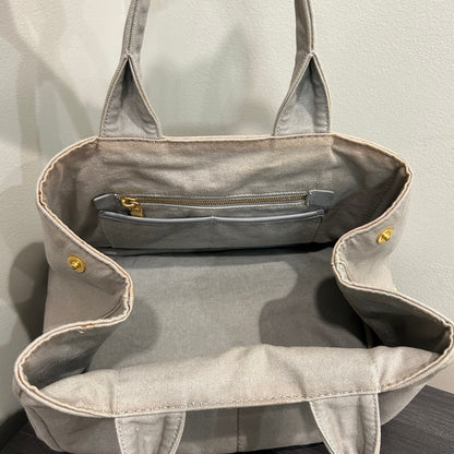 CLEARANCE #817 PRADA Canapa Tote Medium - Grey