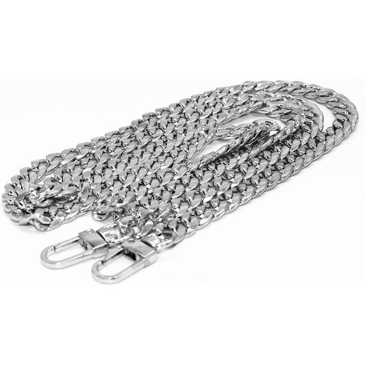 NEW Flat Link Silver-tone Iron Crossbody Chain