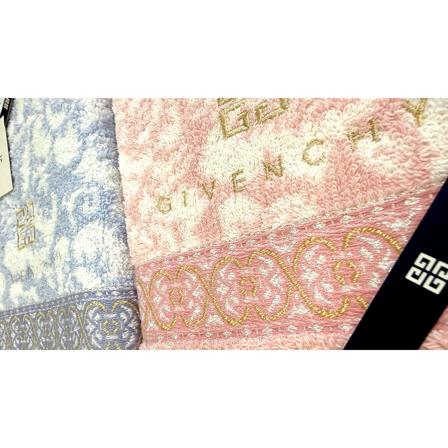 #1468 GIVENCHY Set of 2 100% Cotton Bath Hand Towels