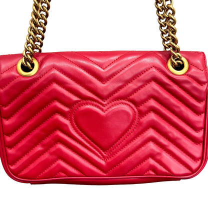 8866 GUCCI Red Small Marmont MSRP $2600