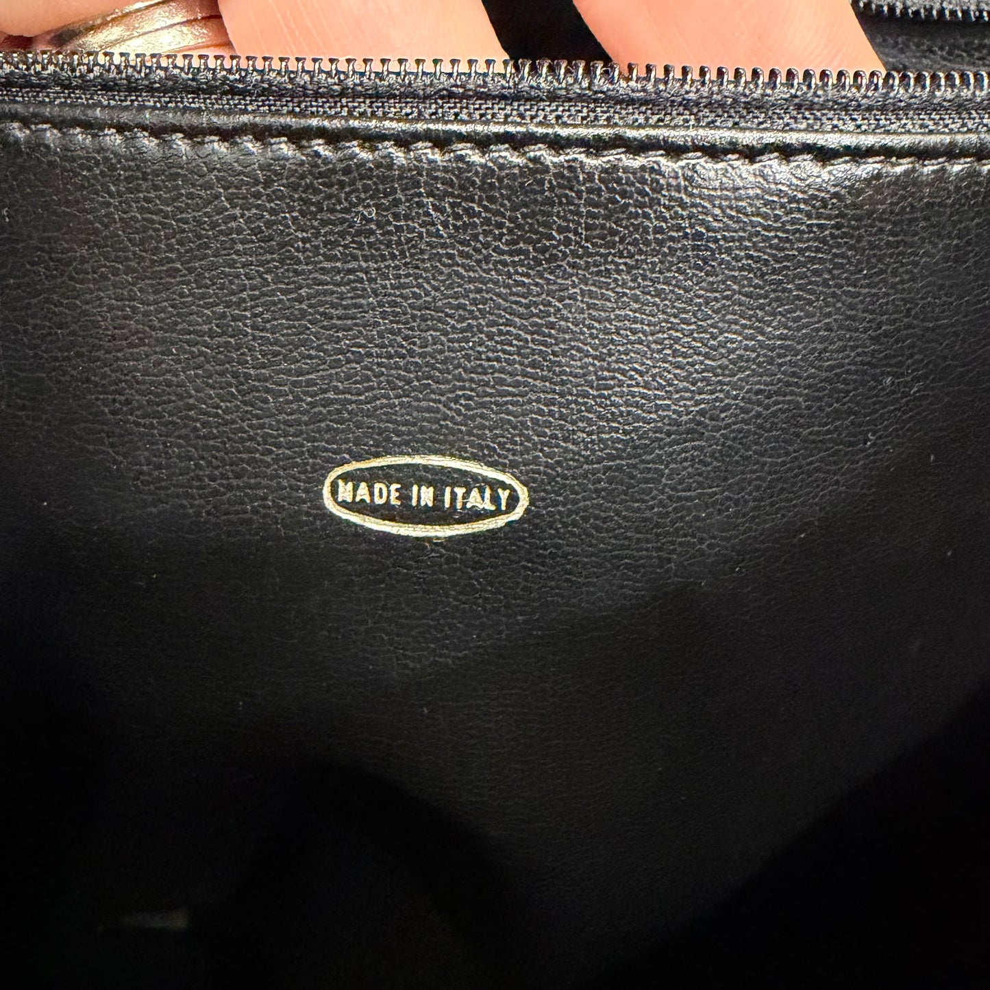 #1106 CHANEL Vintage Black Lambskin Tote