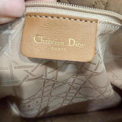 #1128 Vintage Lady Dior Brown Cannage Quilt Nylon