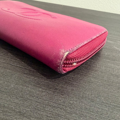 #1714 CHANEL Pink Zip Wallet